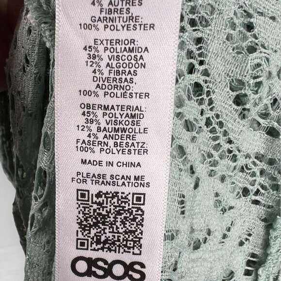 ASOS Maternity 8 Flutter Sleeves Midi Wrap Dress Sheer Not Lined - Picture 9 of 11